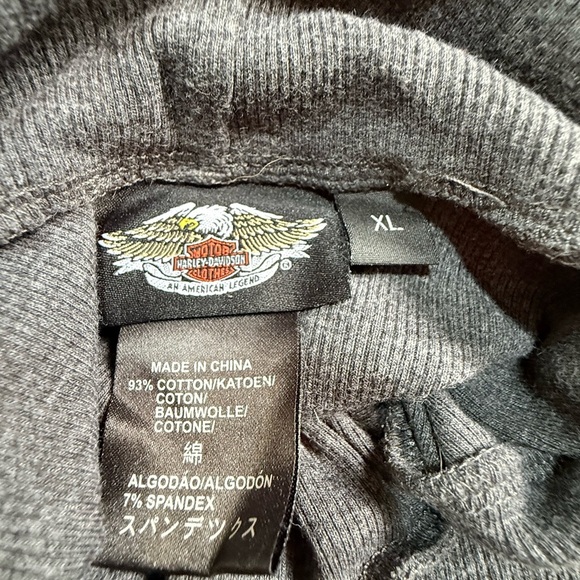 HARLEY DAVIDSON Grey Turtleneck with bling rhinestones, size XL long sleeve - Picture 5 of 5